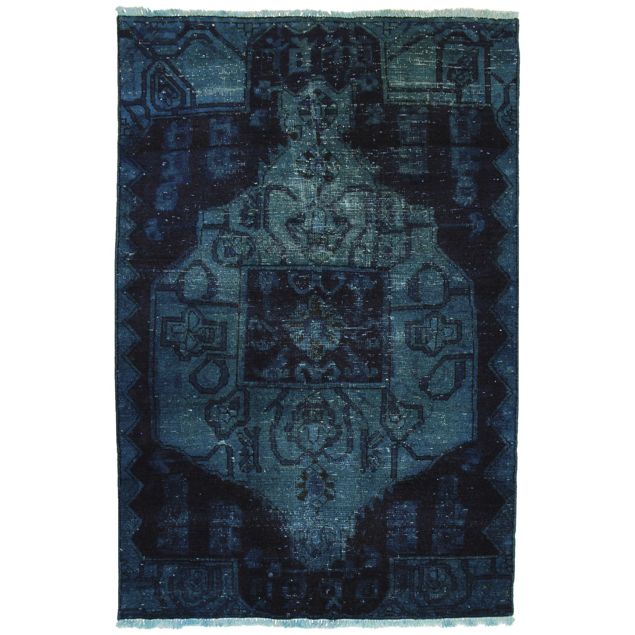 Handwoven Overdyed Vintage Rug, approx. 2 meters, SKU 990388