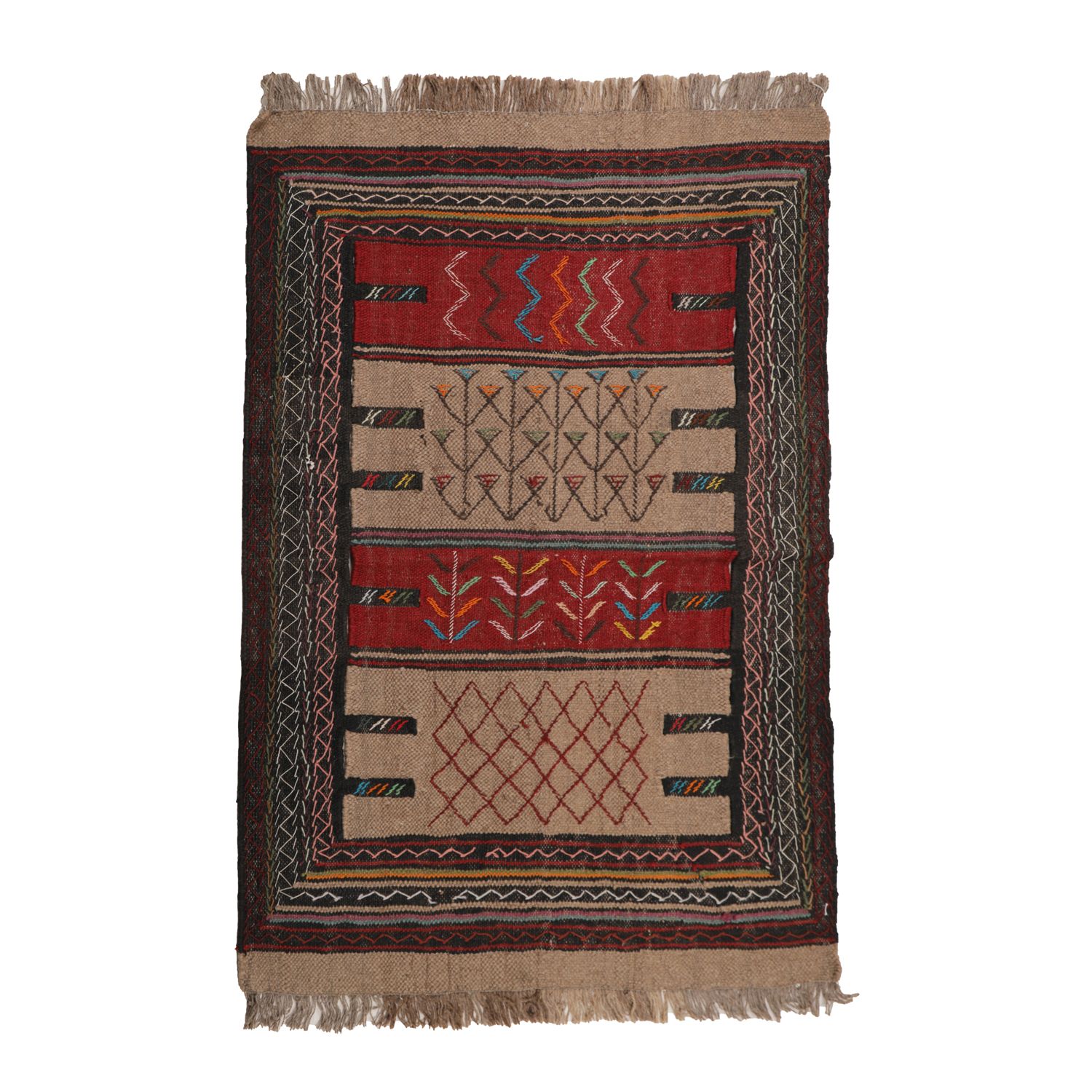 Handwoven Khorasan Sofreh Kordi Kilim, approx. 2 meters, SKU 4010954